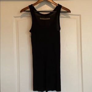 Enza Costa black ribbed tank size medium